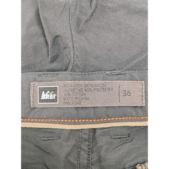 REI Cargo Shorts Men's 36 Gray Nylon 10" Performance Quick Dry Outdoors Hiking - Picture 3 of 5